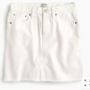 J Crew White Denim Skirt